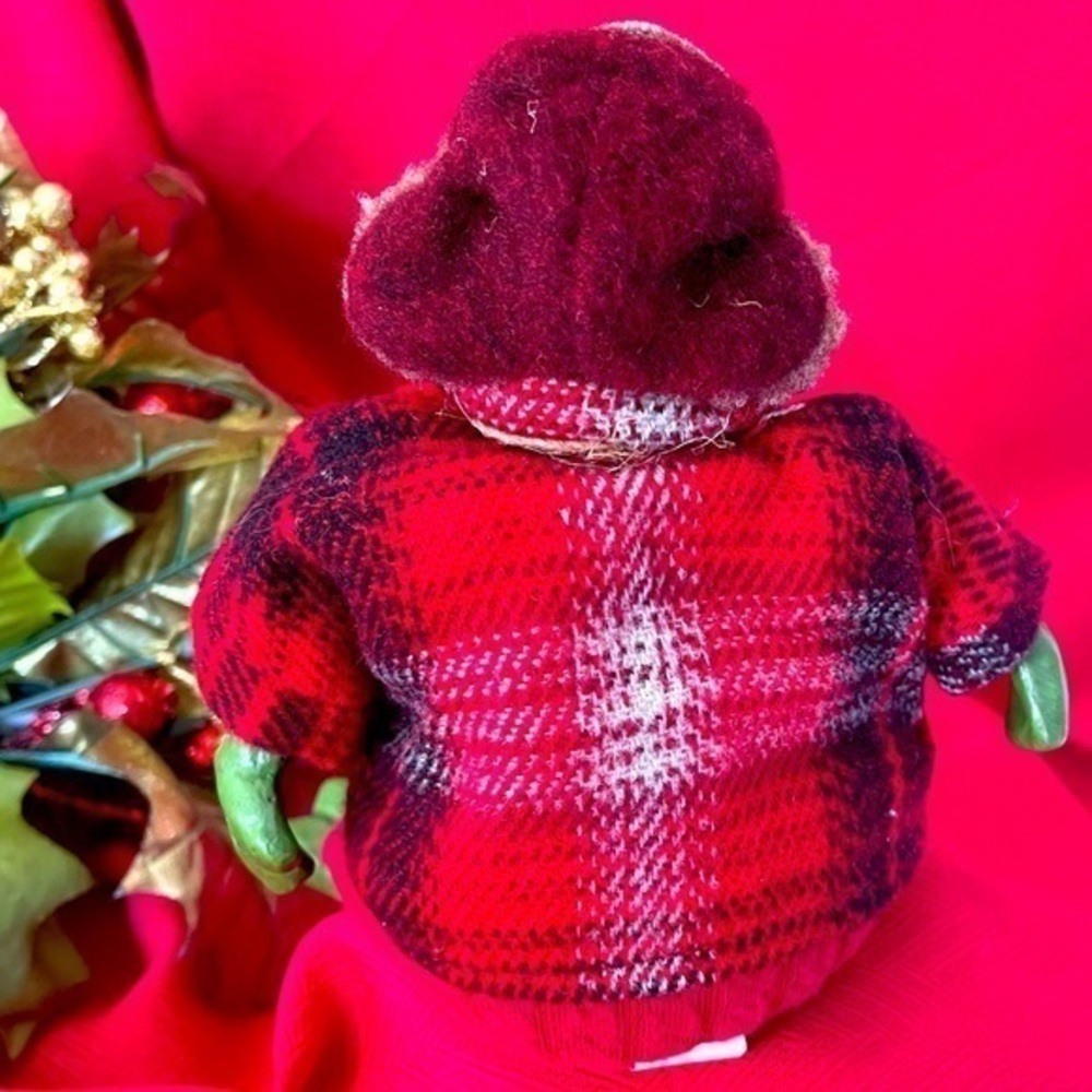YUKON Resin Bean Bag Christmas Frog Kathleen Kelly‎ Critter Factory Russ Berrie - Picture 3 of 4